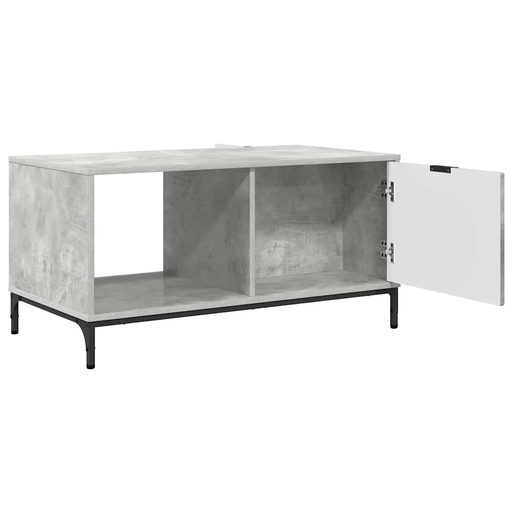 Tavolino da salotto con cassetto Grigio cemento 90 x 49 x 46 cm