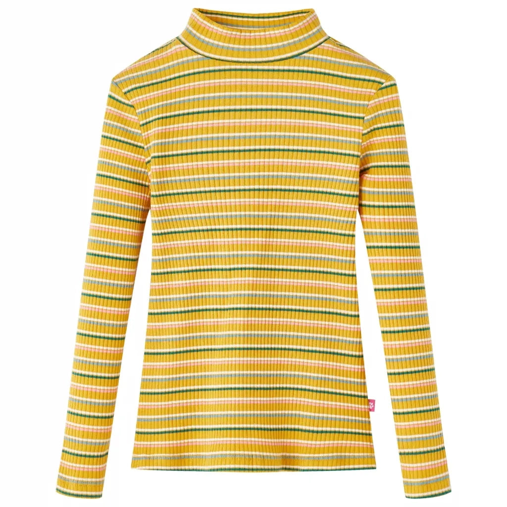 Maglietta da Bambina Maniche Lunghe a Lupetto Ocra 104cod mxl 132014