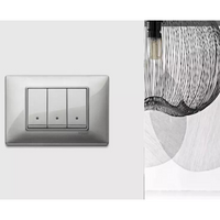 Placca classica 4 moduli serie plana vimar 14654 *** colore nero, confezione 1