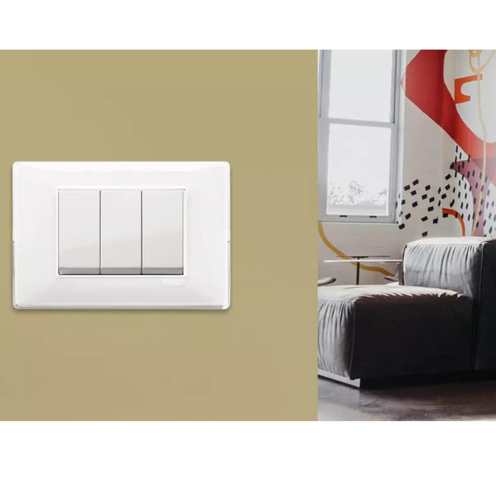 Placca classica 4 moduli serie plana vimar 14654 *** colore avorio, confezione 1