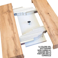 Consolle allungabile 90x40/196 cm Linea Small Evolution telaio Antracite - Bianco Frassino