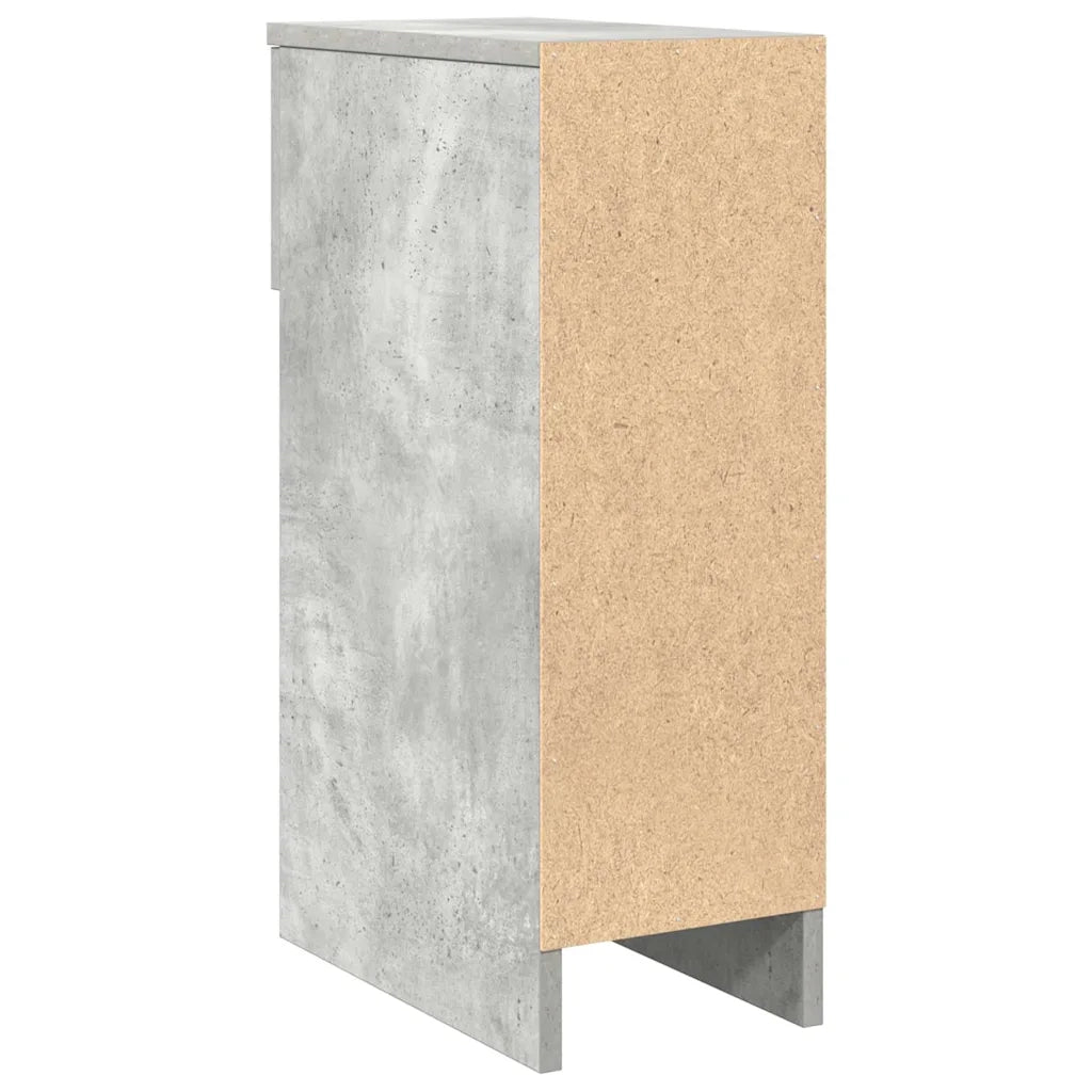 Comodini con Cassetto 2 pz Grigio Cemento 20x36x60 cm 858702