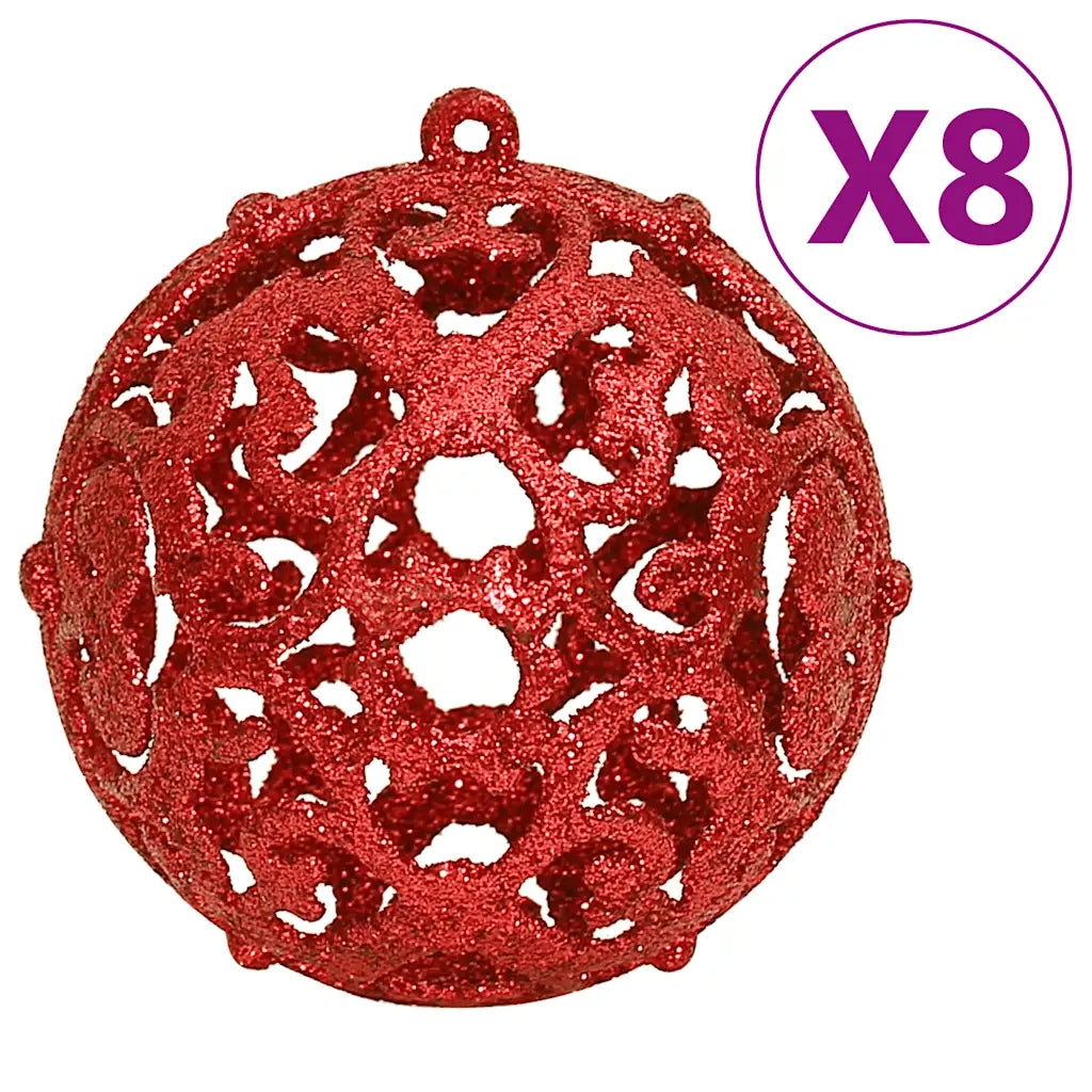 Set Palline di Natale 111 pz Rosso in Polistirenecod mxl 110238