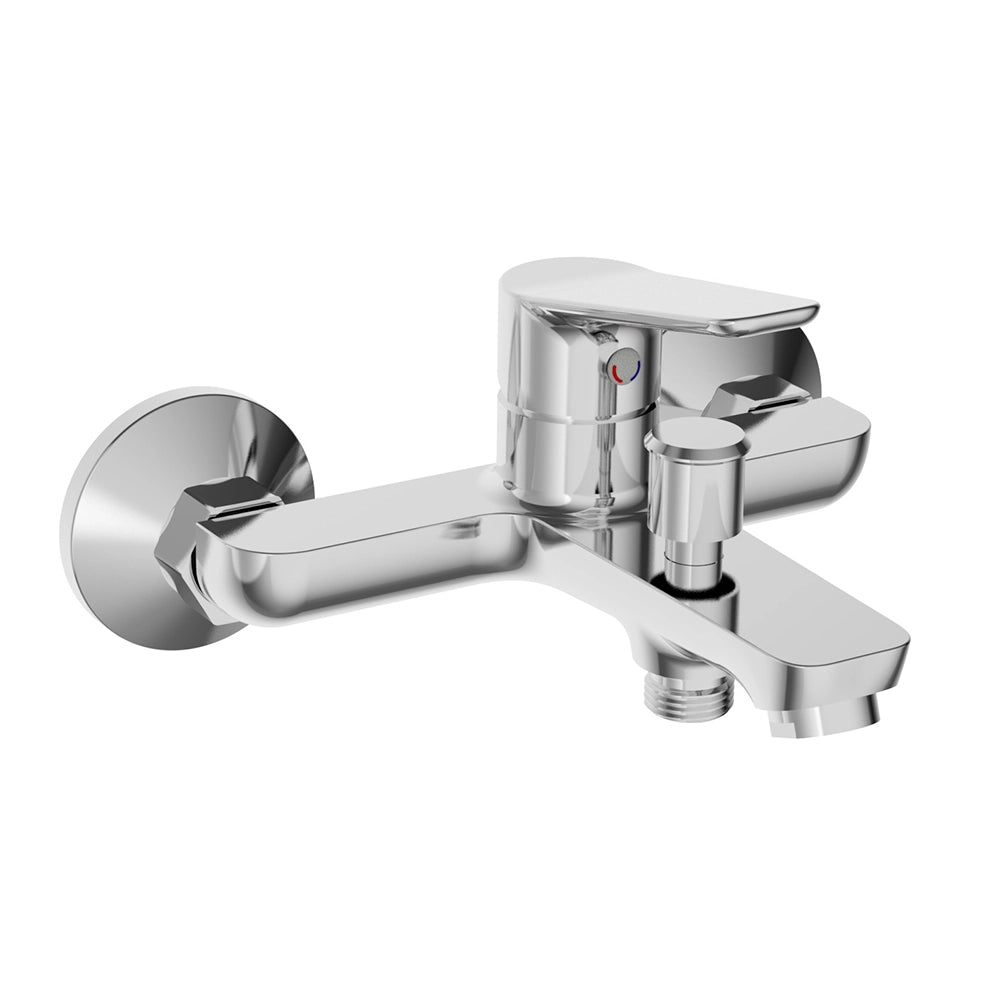Set rubinetti lavabo bidet e vasca in ottone cromo con piletta click clack linea Vegas
