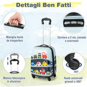 Giolly, Set Trolley e zaino fantasia macchinine,Giocheria,Eta 3+