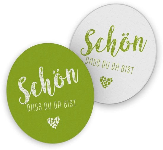 Decorazione per tavola 40x bierviltjes sotto il tavolo "Benvenuti" circa 10,7 cm per decorare un evento o una festa (verde leggero)