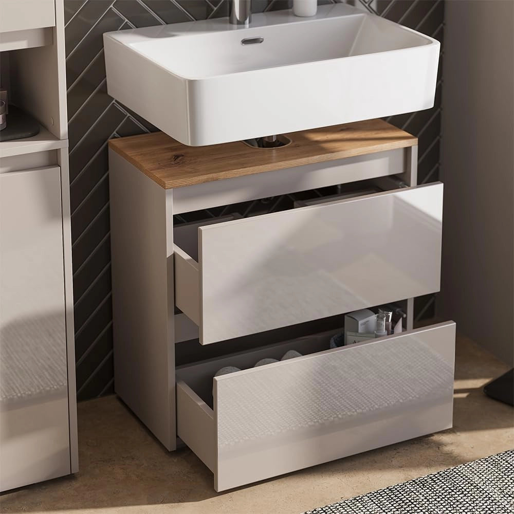 Set di mobili da bagno Majest, Antracite/Artisan, 3 parti