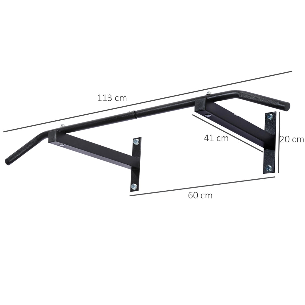 Barra Trazioni a Muro con Struttura in Acciaio 116x43x20 cm