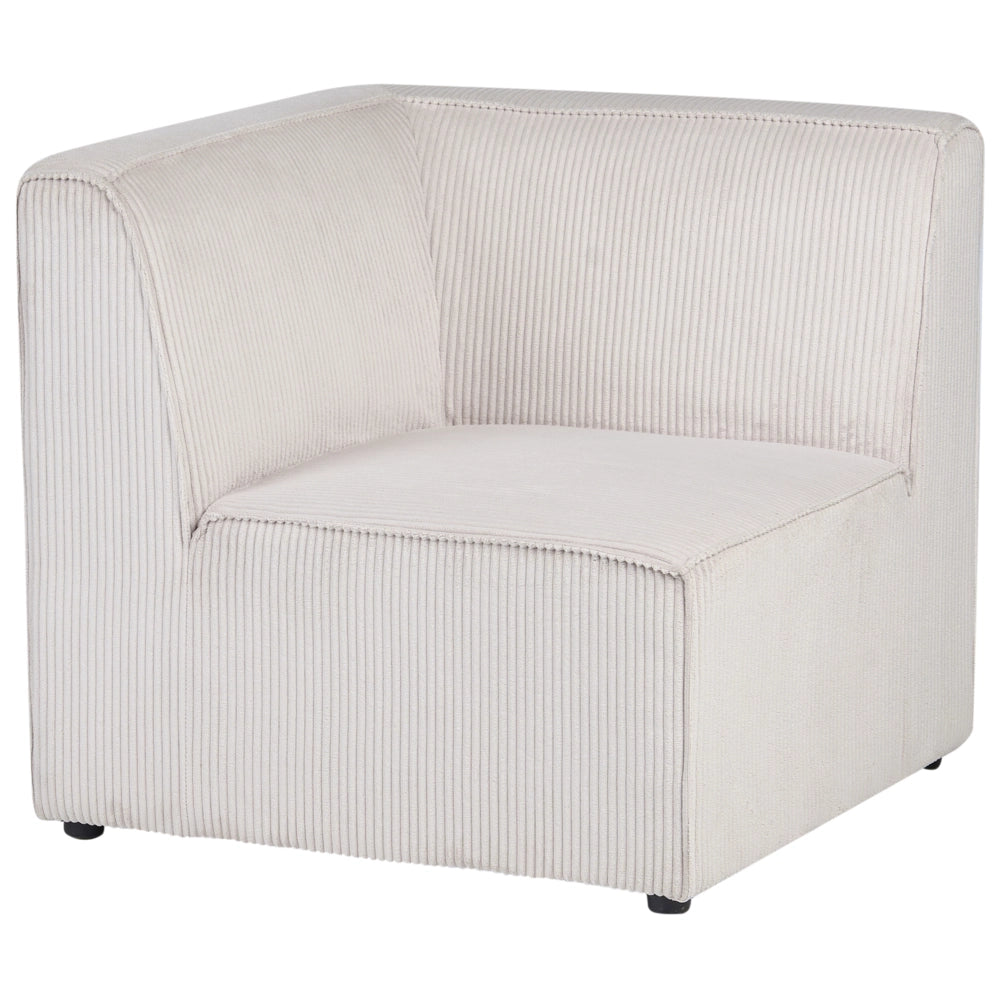 Divano modulare moderno a 3 posti in velluto a coste beige sporco stile classico salotto soggiorno