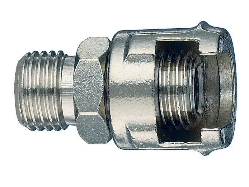 Raccordo filettato per compressori dado fresato  3/8m (10 pezzi) - 