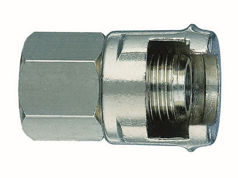 raccordo filettato per compressori dado fresato  1/4 f cod:ferx.vit243
