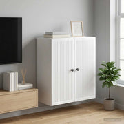 Mobiletto a muro Bianco Lucido 59 x 31 x 60 cm 897899