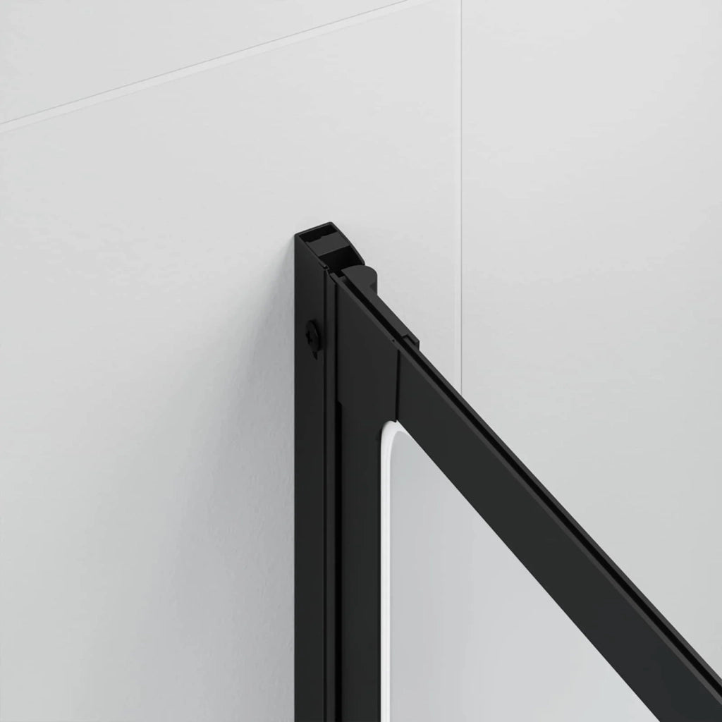 Parete doccia Nero 168 x 140 cm Alluminio 42009756