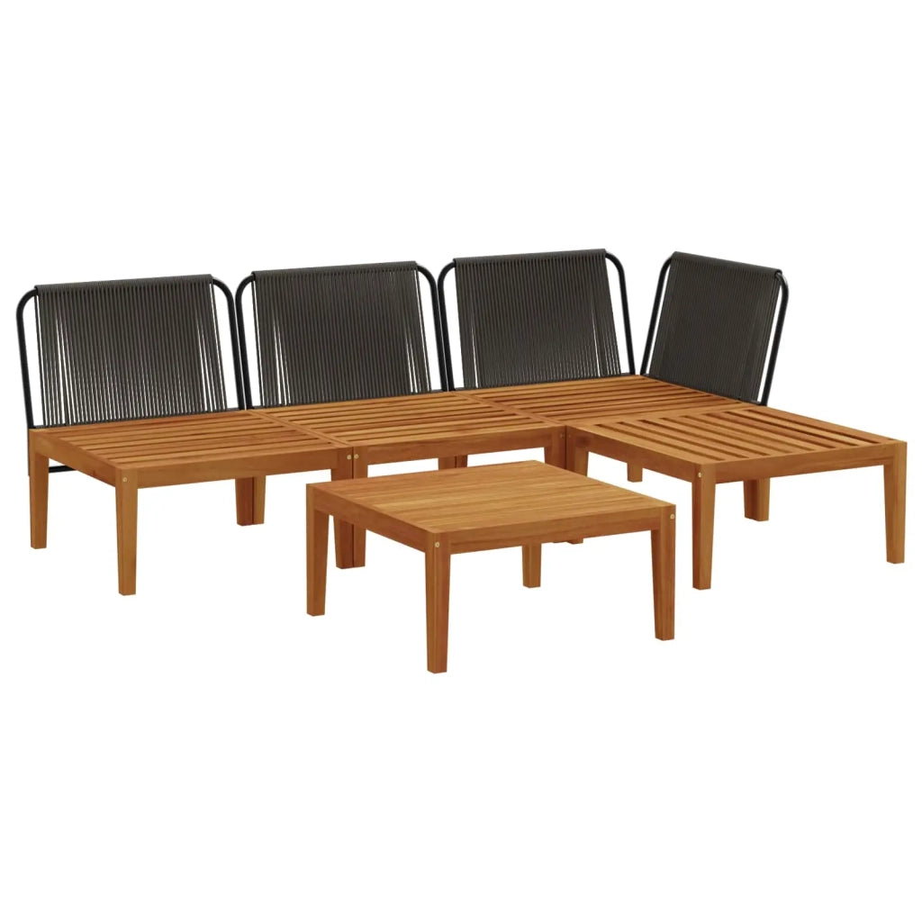 5 pcs Set da Giardino con Cuscini Naturale 3407735
