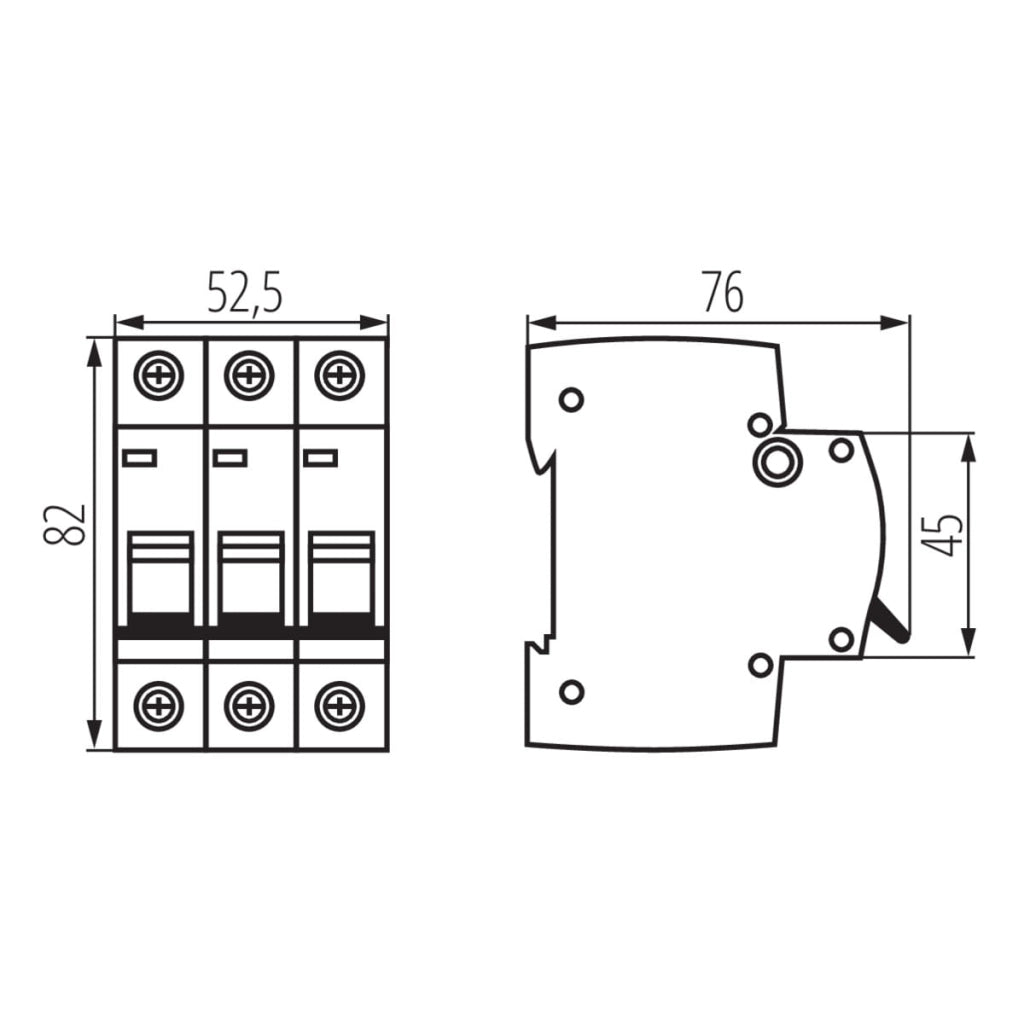 Interruttore magnetotermico 3P KMB6 Kanlux 23149