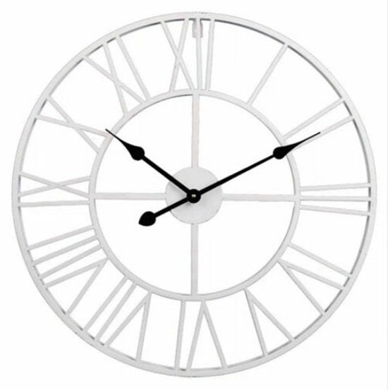 Oro moderno orologio da parete da 34 cm con numeri romani - adatto per l'arredamento della sala e dell'ufficio domestico.