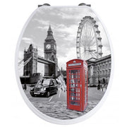 Trade Shop - Copriwater Copri Water Sedile Wc Bagno Universale Cerniere Acciaio Londra -        3,5
