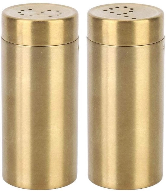Set di contenitori in acciaio inossidabile da 2 - contenitori per sale e pepe - contenitori per erbe - accessori per la cucina - capacità 90ml - contenitore per erbe