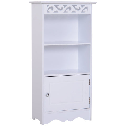 Mobiletto da Bagno in 40x23x80 cm  Floreale Bianco