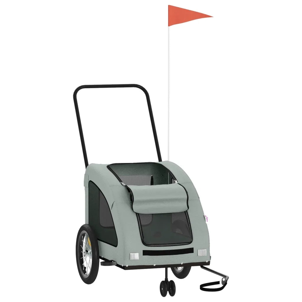 Rimorchio da Bici per Animali Grigio Oxford e Ferro CFW9300217