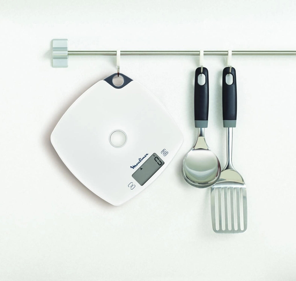 Moulinex BN1000 Grigio, Bianco Quadrato Bilancia da cucina elettronica