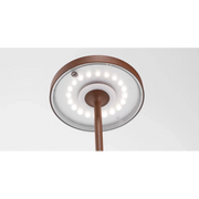 Lampada a led da tavolo Poldina Reverso Grigio Scuro ricaricabile e dimmerabile con batteria fino a 12 ore. Da esterno IP65