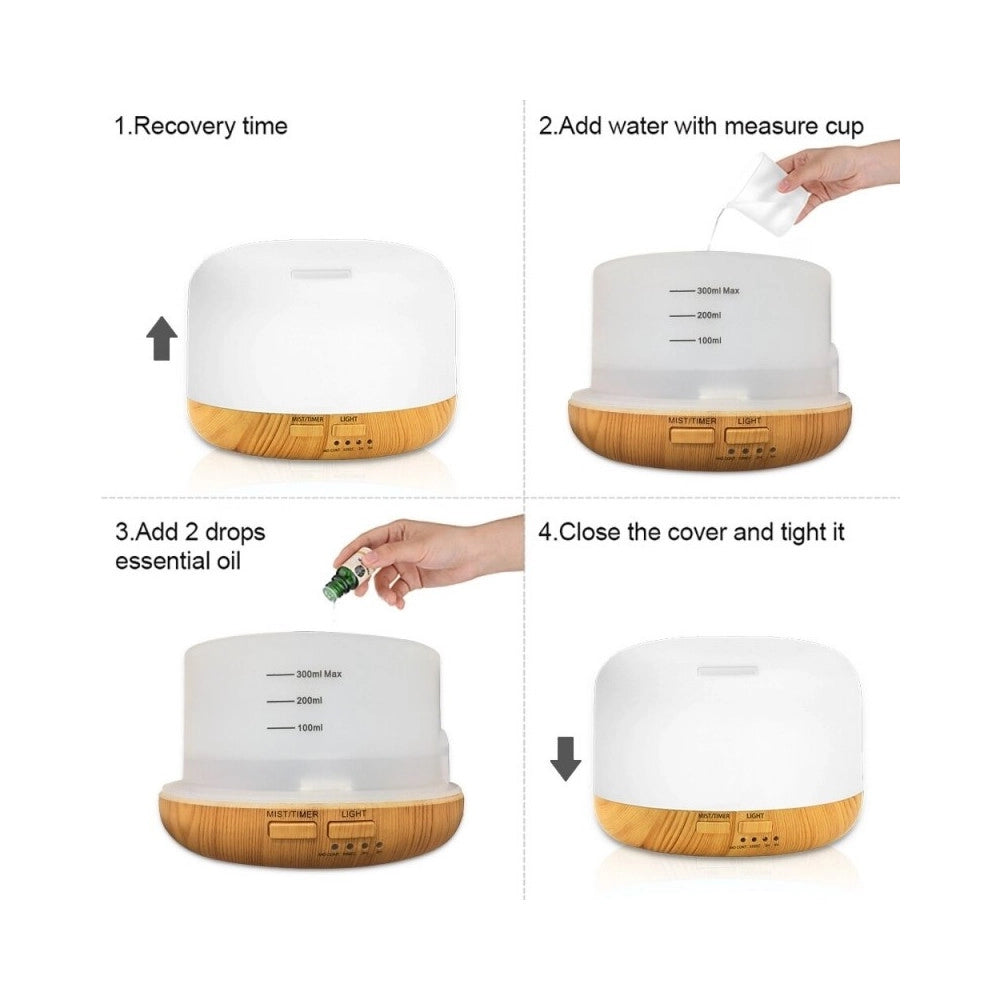Trade Shop - Diffusore Aromi 4in1 Umidificatore Bianco Ambiente Rgb Aromaterapia Ultrasuoni -