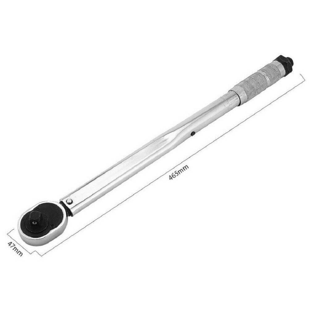Trade Shop - Chiave Dinamometrica Cricchetto 1/2'' 28-210 Nm Per Serraggio Reversibile 470 Mm -
