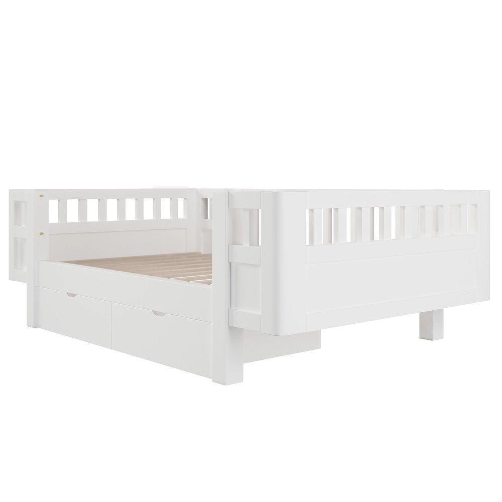 Letto Singolo con Cassetti ¨C Minimal ¨C Bianco 90x200 cm