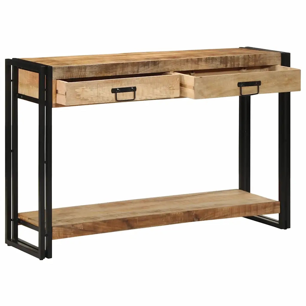 Tavolo consolle con cassetto Marrone legno massello di mango 4102733