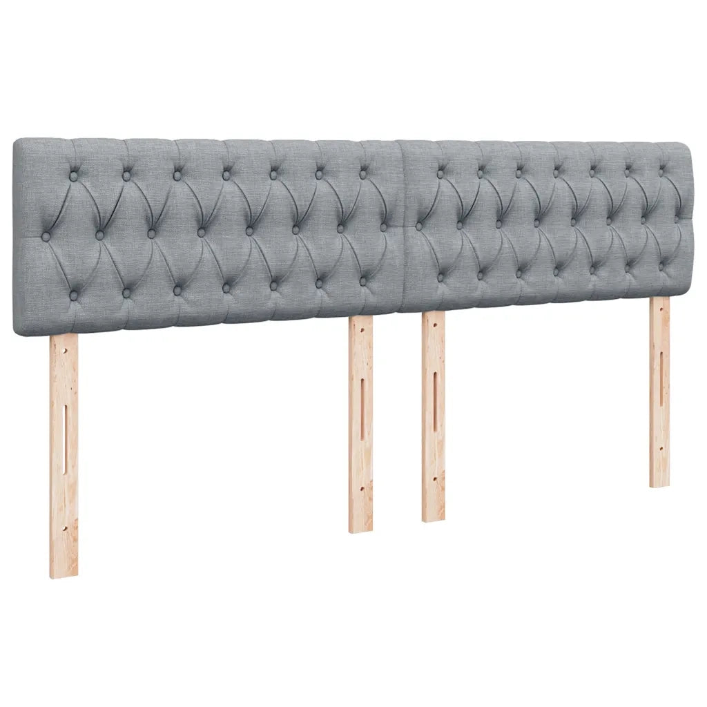 Giroletto a Molle con Materasso Grigio Chiaro180x200 cm Tessuto