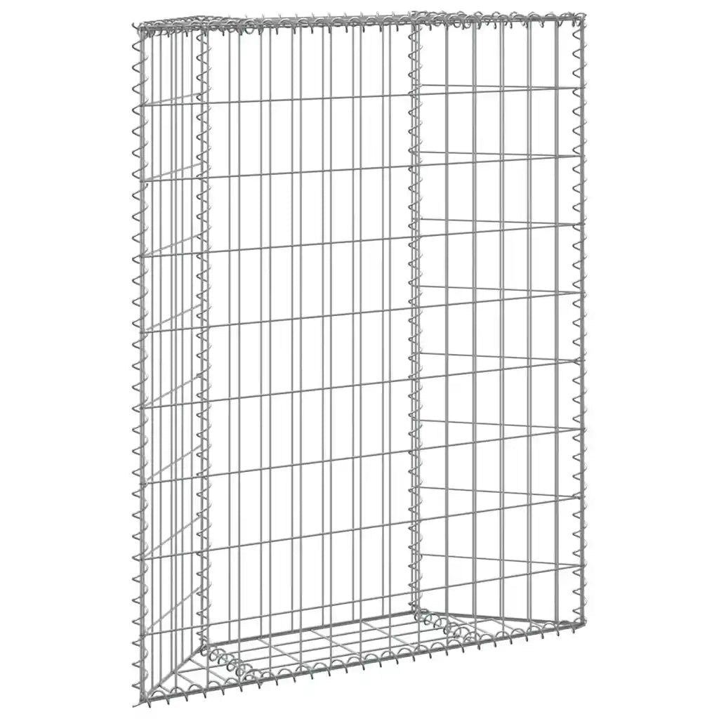 Gabbione Letto Rialzato Trapezio Acciaio Zincato 80x20x100 cm 145652