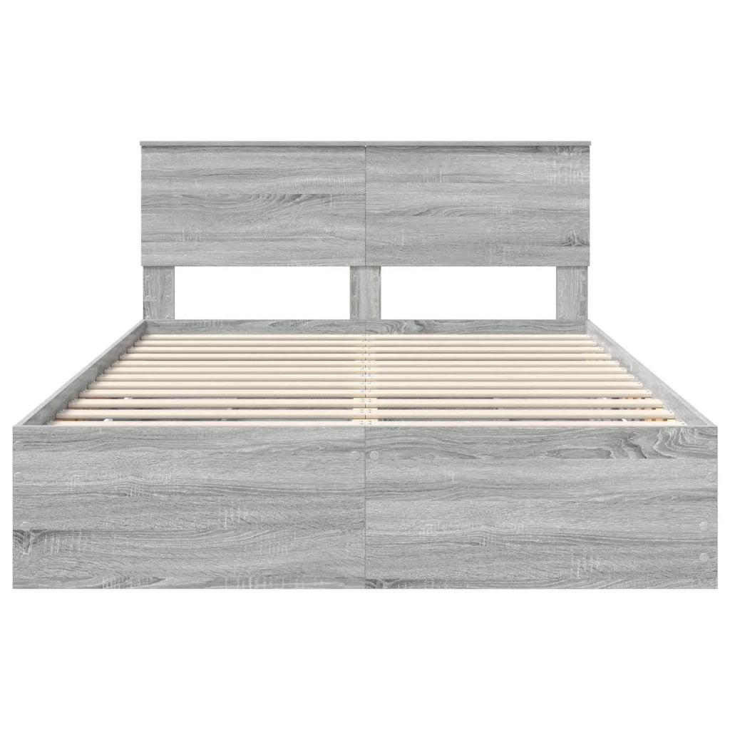 Struttura del letto con cassetto Grigio Sonoma 160 x 200 cm 3407968