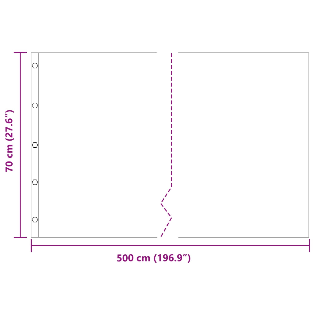 Barriera Radicale  con Listelli Neri 0,7x5 m 1,5 mm HDPE