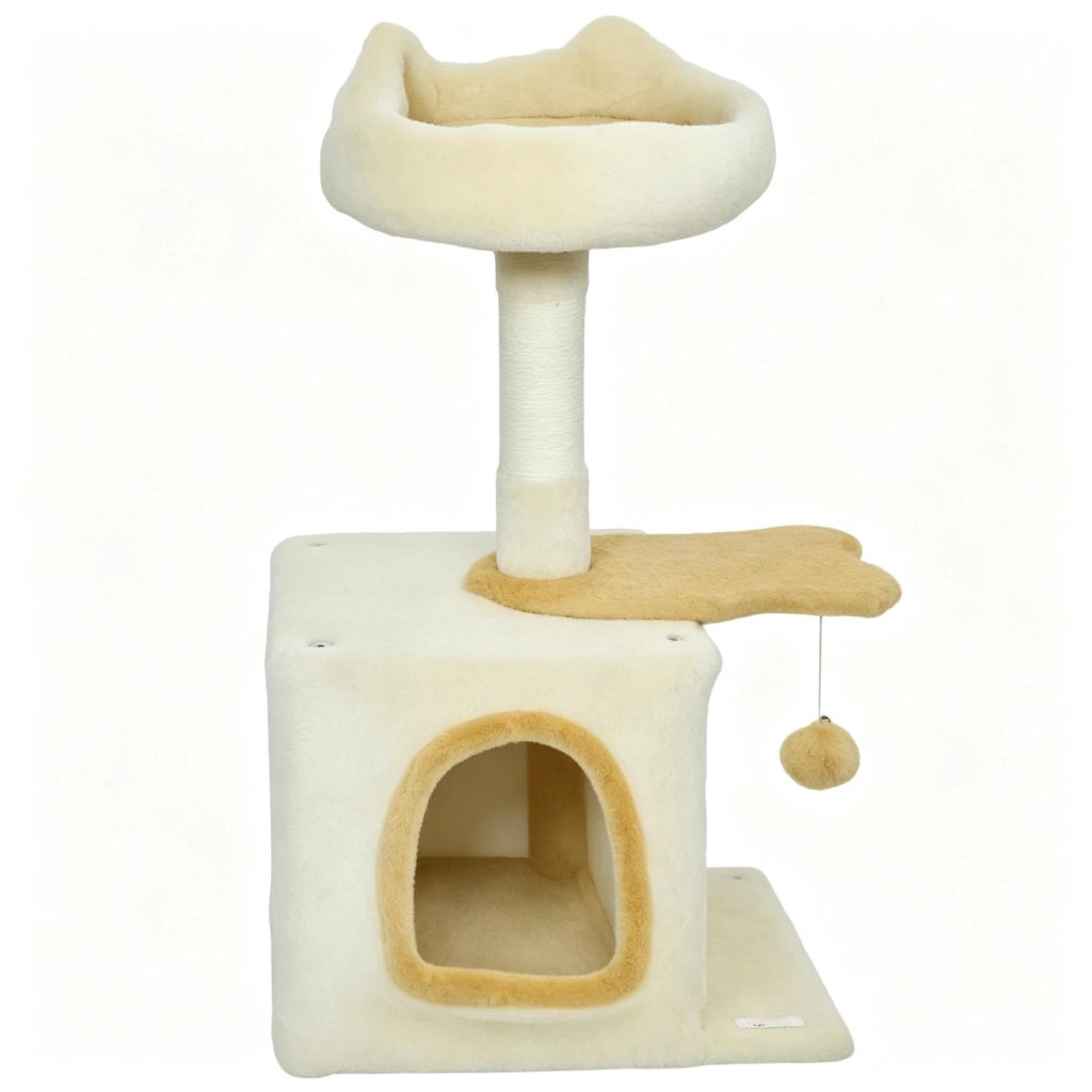 Albero per gatti con piattaforma a forma di pesce e tiragraffi in sisal; 72 cm