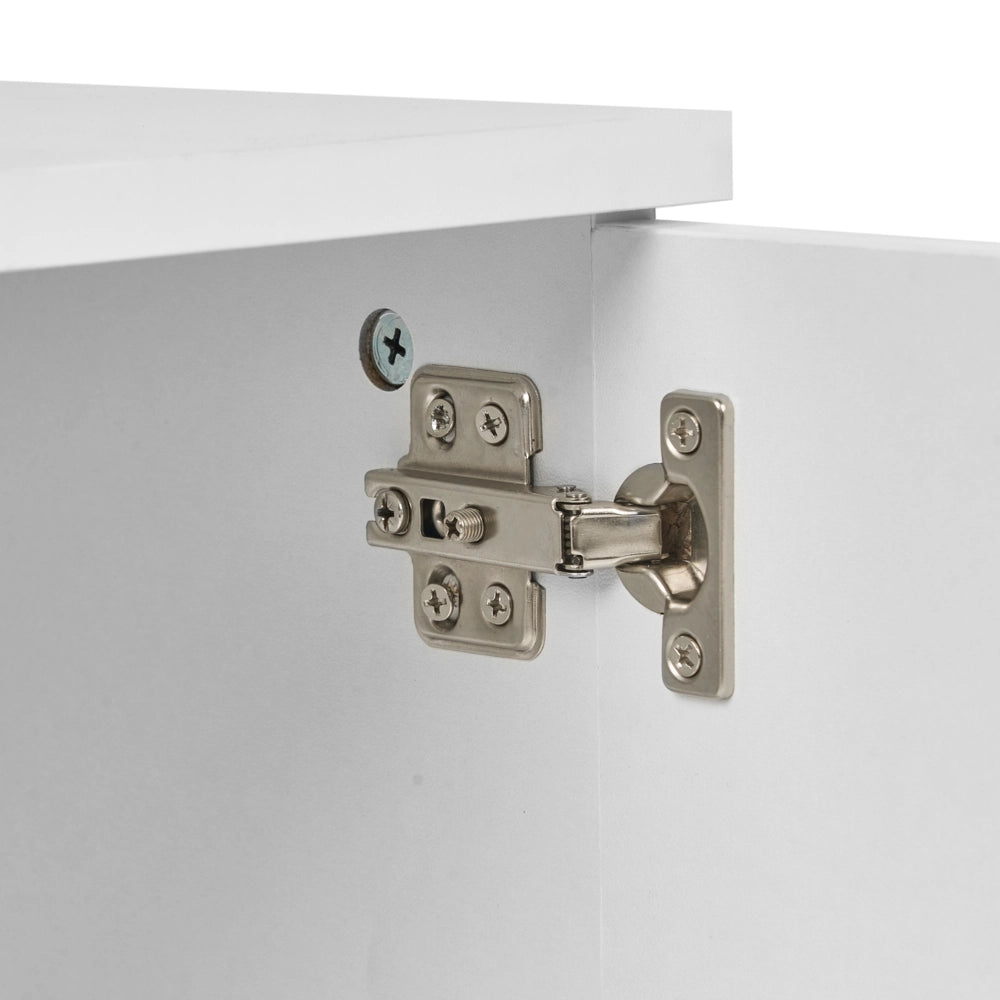 Porta TV in truciolato bianco 102 cm 2 cassetti portaoggetti 2 ripiani Soggiorno di design scandinavo