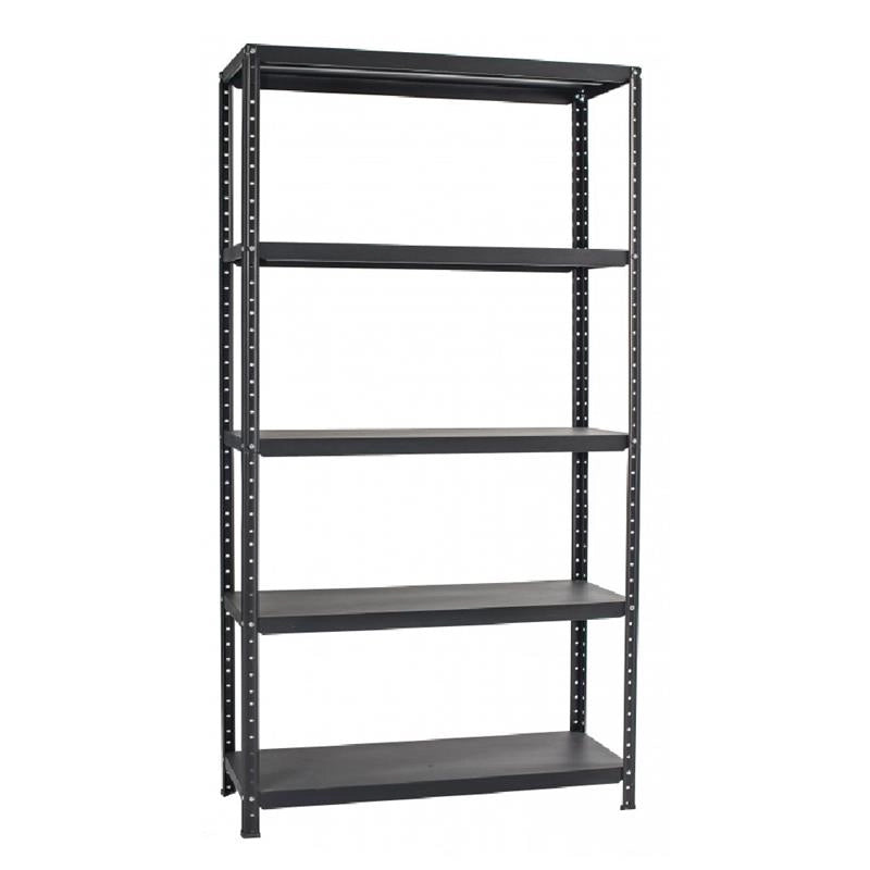 SCAFFALE IN METALLO ANTRACITE ETTORE KIT BULLONI 100 X 40 X H187CM CON 5 RIPIANI