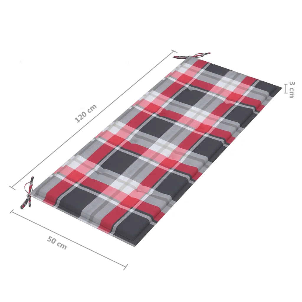 Panca da Giardino con Cuscino 120 cm in Massello di Acacia cod mxl 45704
