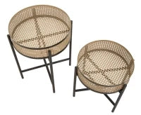Tavolinetti Coppia Fuji cm Ø 40X50-35X40