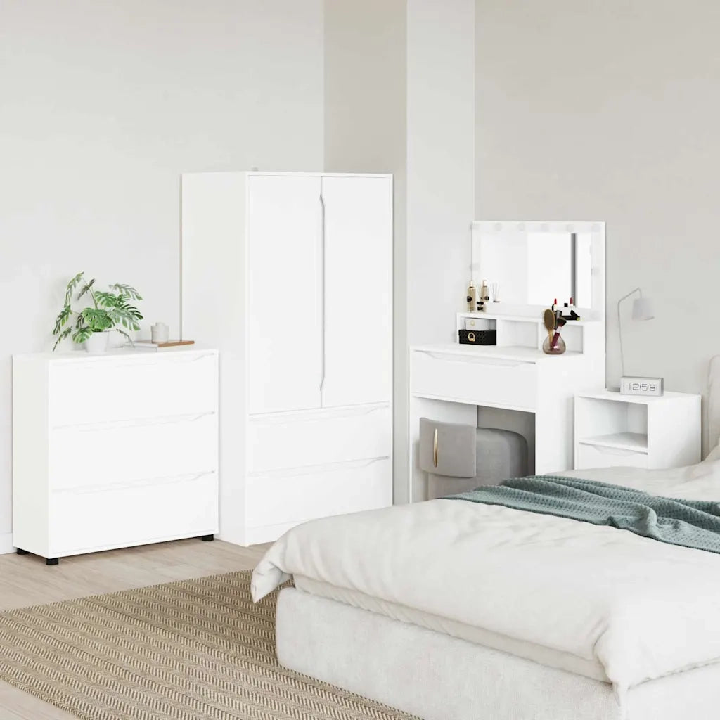 Armadio Bianco Lucido 80 x 48 x 57 cm Legno multistrato 888821