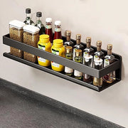 Organizzatore per Erbacee da Appendere - Organizzatore per Cucina Senza Foratura per Porta Armadio e Bagno 40 x 10 x 8 cm Nero