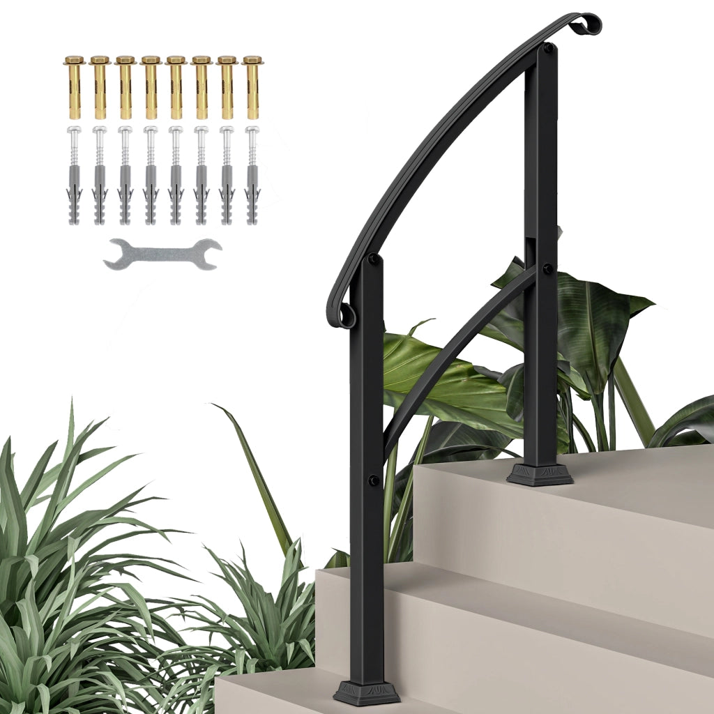 Rampa per Scale 1-3 Gradini ¨C zephmum ¨C Nero 71x8x148 cm