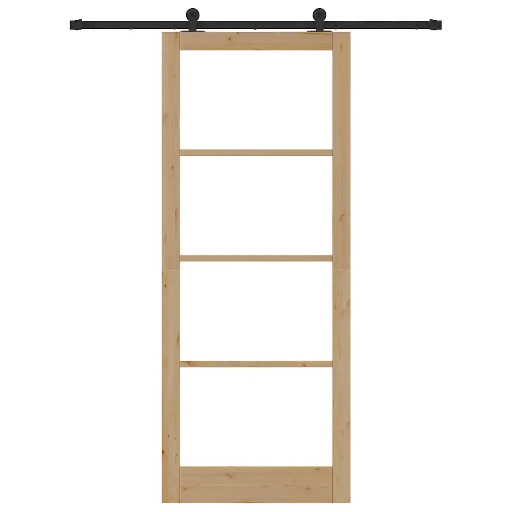 Porta Scorrevole ORKDAL Marrone 93 x 232 cm Legno e metallo 3332011