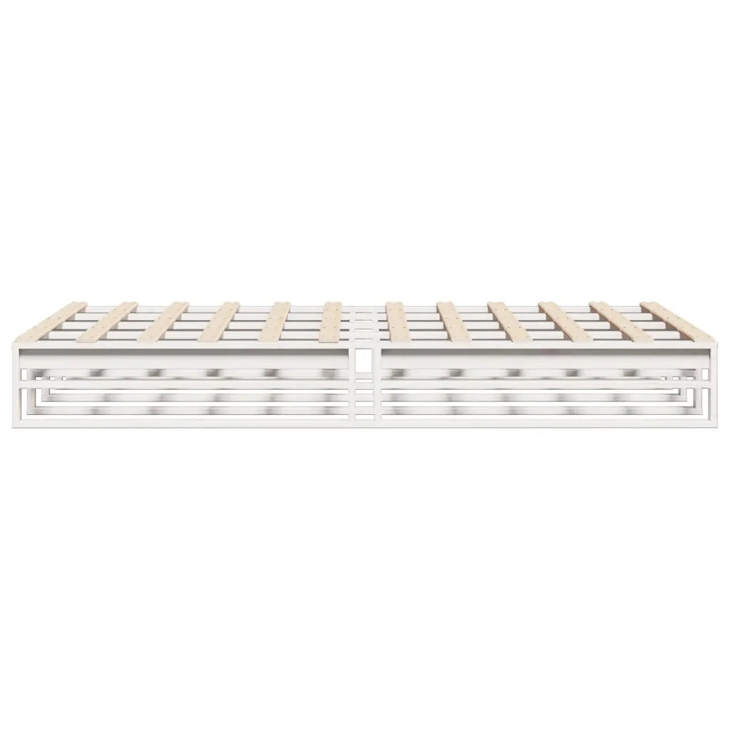 Letto senza Materasso Bianco 120x200 cm Legno Massello di Pino 850840