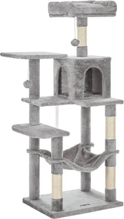 Palo per gatti con lettino - Albero per gatti - Grigio chiaro