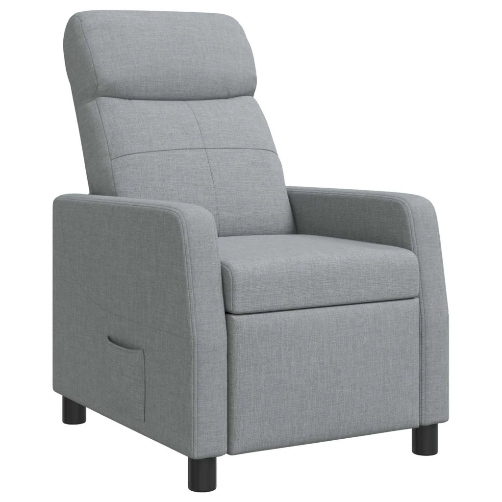 Divano Sedia-Poltrona reclinabile Grigio Chiaro Tessuto 793015