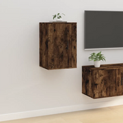 Mobile Porta TV a Parete Rovere Fumo 40x34,5x60 cm 816666
