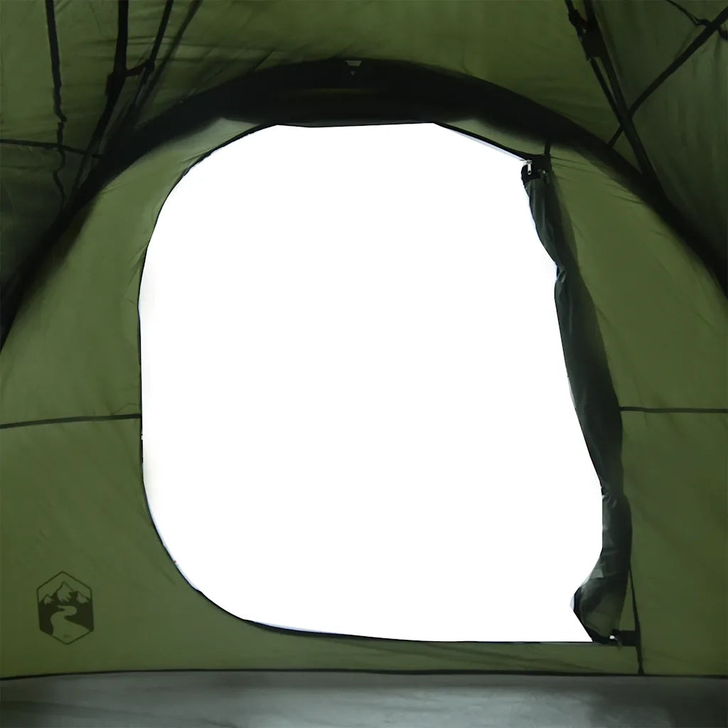 Tenda Familiare a Tunnel per 6 Persone Verde Oliva Resistente all'acqua 4009575