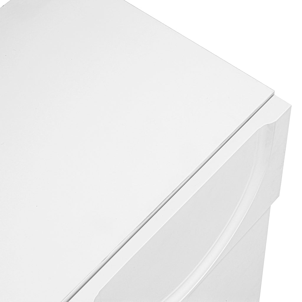 Credenza geometrica con ante a chiusura silenziosa in MDF e PB bianca per sala da pranzo 160 × 38,5 × 70 cm