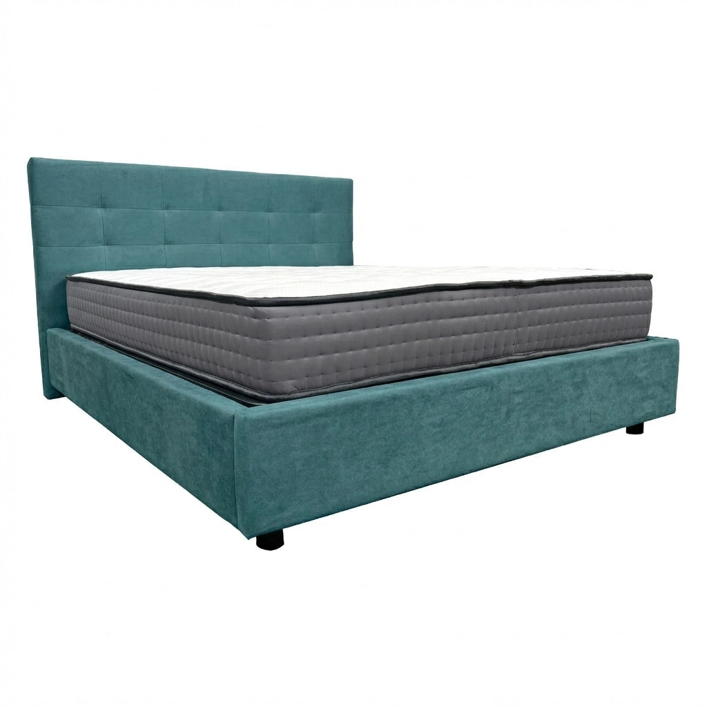 Letto contenitore matrimoniale 160x190 cm con rete ortopedica a doghe, tessuto Enjoy, made in Italy - 17 Turkish